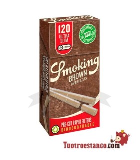 Les filtres Smoking Brown pré-Coupé 5.7 mm 120 filtres