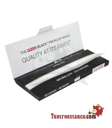 Boîtier en papier Gizeh Black Extra Fine 78mm - 25 livrets