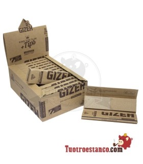 Estuche Gizeh King Size Slim Unbleached 107 mm + Tips - 26 libritos