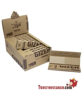 Gizeh King Size Slim Unbleached Case 107 mm + Tips - 26 booklets