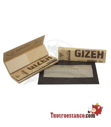 Gizeh King Size Slim Ongebleekte Hoes 107 mm + Tips - 26 boekjes