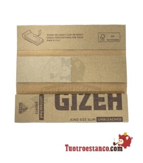 Papel Gizeh King Size Slim Unbleached 107 mm + Tips