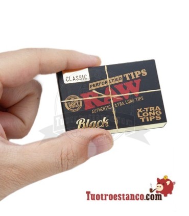 Raw Black Tips Wide Cardboard Filters