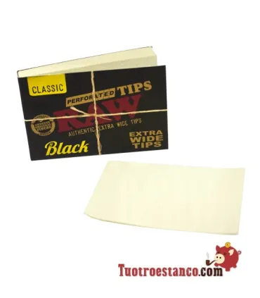 Rohe Black Tips Kartonfilterhülle – 36 Einheiten