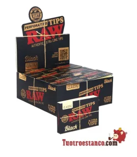 Rohe Black Tips Kartonfilterhülle – 36 Einheiten