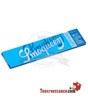 Papel de fumo SmoQueen Sapphire King Tamanho 110 mm - 50 livretos