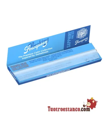 Papel de fumo SmoQueen Sapphire King Tamanho 110 mm - 50 livretos