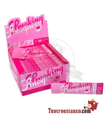 Papel Smoking SmoQueen Rose Quartz King Size 110 mm - 50 libritos