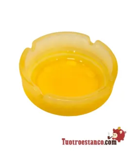 Large colored glass ashtray 10.9 cm