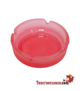 Large colored glass ashtray 10.9 cm