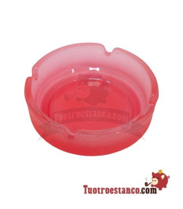 Large colored glass ashtray 10.9 cm