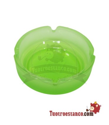 Large colored glass ashtray 10.9 cm