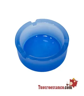 Cinzeiro de vidro colorido pequeno 8,4 cm