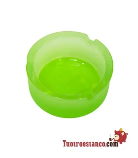Small colored glass ashtray 8.4 cm