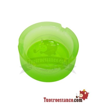 Kleiner farbiger Glasaschenbecher 8,4 cm