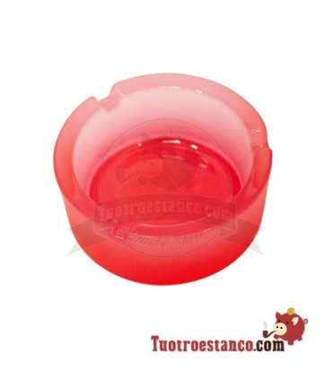 Small colored glass ashtray 8.4 cm