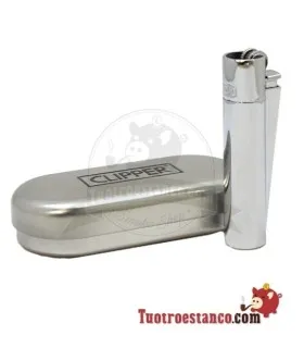 Clipper Métallique Argent + Boîtier Métallique