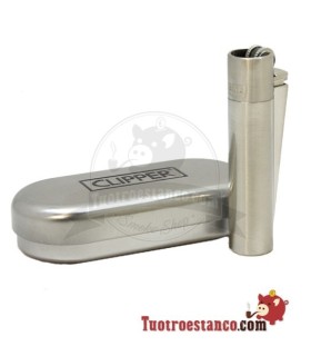 Clipper Métallique Argent + Boîtier Métallique