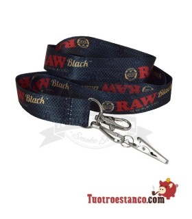 RAW Black Ribbon Keychain