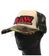 Beige Camouflage Trucker Grille Cap + Raw Poker