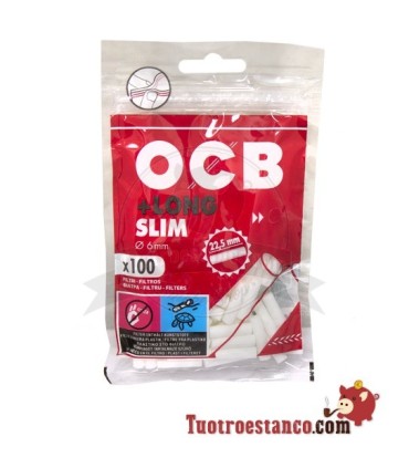 Filtros OCB Slim LONG de 6 mm 100 filtros