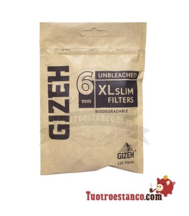 Estuche Filtros Gizeh 6XL slim Biodegradables - 10 Bolsas