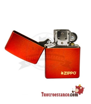 Zippo Metálico Vermelho