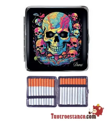 Étui à cigarettes Skull Colors 20