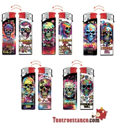 Psychodelic Skull Electronic Lighter