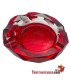 Raw Ruby Red Glass Ashtray