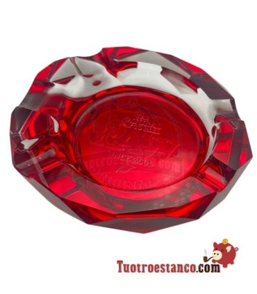 Cenicero Cristal Raw Red
