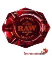 Raw Ruby Red Glass Ashtray