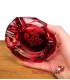 Raw Ruby Red Glass Ashtray