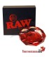 Raw Ruby Red Glass Ashtray
