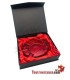 Raw Ruby Red Glass Ashtray