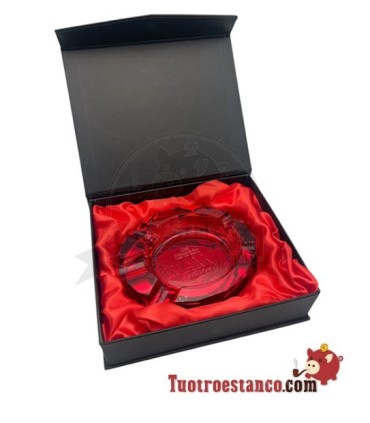 Cenicero Cristal Raw Red