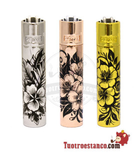 Bloemige metalen tondeuse + metalen hoes
