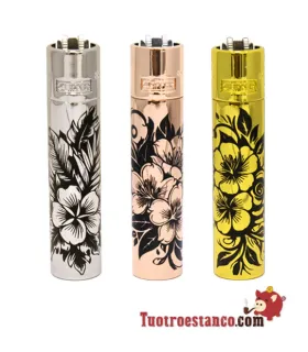 Clipper Metálico Floral + Estuche | Recargable
