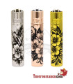 Clipper metallico floreale + custodia in metallo