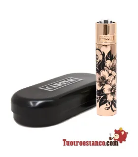 Floral Metallic Clipper + Metal Case