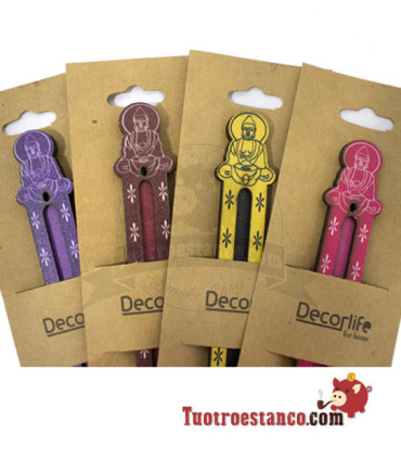 Soporte para incienso de madera Buda