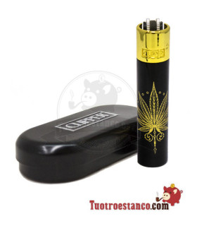 Clipper Metálico Weed Tattoo + estuche metálico