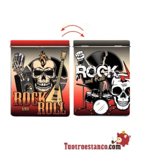 Pitillera metálica Rock and Roll