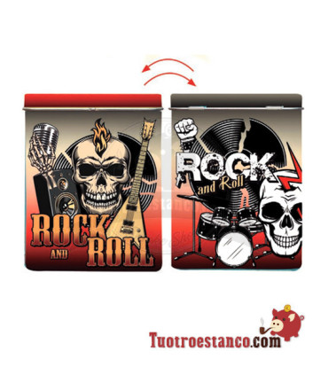 Pitillera metálica Rock and Roll