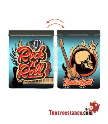 Pitillera metálica Rock and Roll