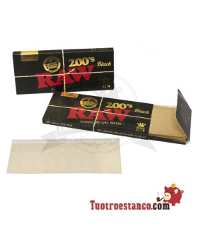 Papel RAW King Size BLACK de 200