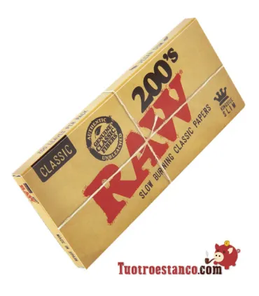 RAW King Size 200 Rolling Papers | Long & Unbleached