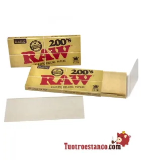 RAW King Size 200 Rolling Papers | Long & Unbleached