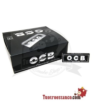 OCB Premium Preto 1 1/4 Papel 78 mm, 100 Folhetos