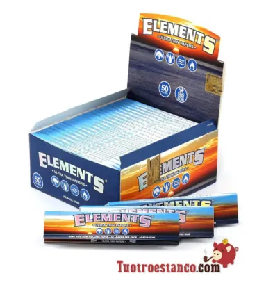 Estuche de papel Elements King Size - 50 libritos